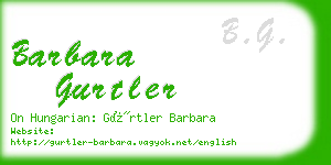 barbara gurtler business card